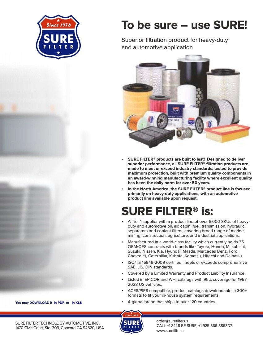 SURE FILTER® — Company & Product Overview
